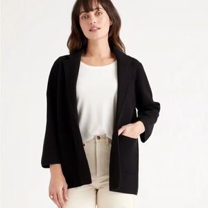Quince 100% Cotton Knit Blazer - Black *NWT*